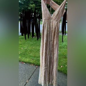 Women’s long cross back prom dress